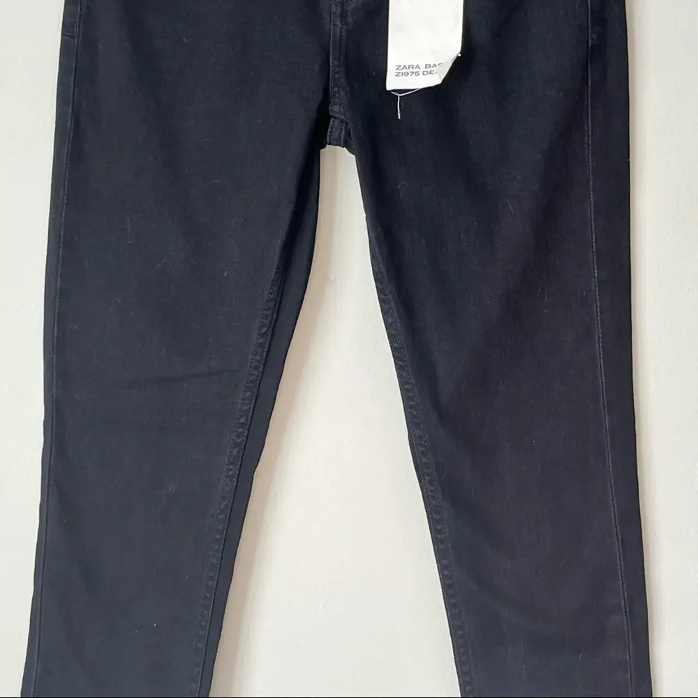 NEW! Zara Basic Denim Black Mid Rise Skinny Jean Size 2